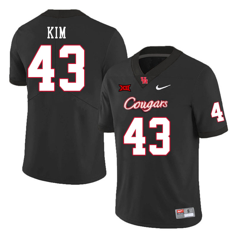 Men #43 Joseph Kim Houston Cougars College Football Jerseys Stitched Sale-Black - Click Image to Close